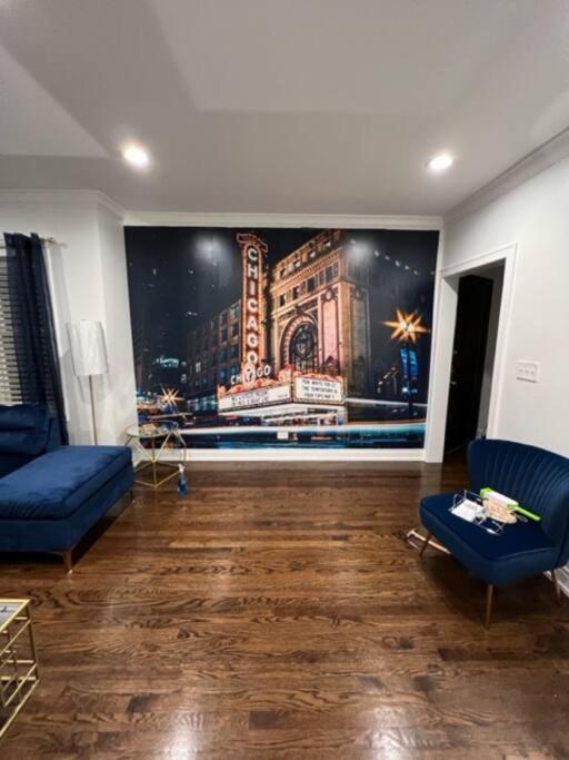 The Blue Golden Luxury Modern 3- Bedroom Apartment In Chicago Extérieur photo